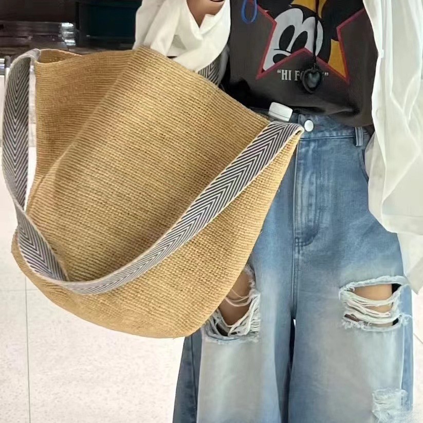 Women'S Raffia Bags - Zomer Raffia Strozak Grote Capaciteit Geweven