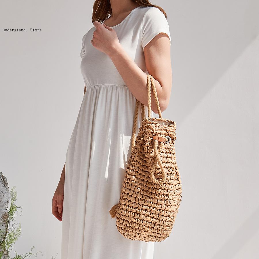Handgemaakte strandschoudertas - Women'S Raffia Bags recensie en prijs