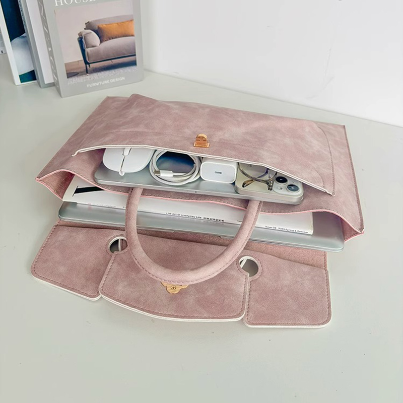 Elegante roze PU leren laptopt - Women Hand Bags For Office recensie en prijs
