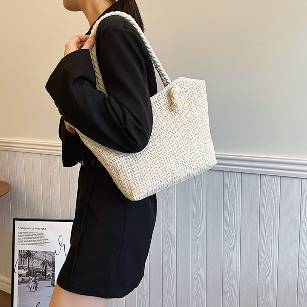 Nieuwe zomer strandtas grote c - Women'S Raffia Bags recensie en prijs