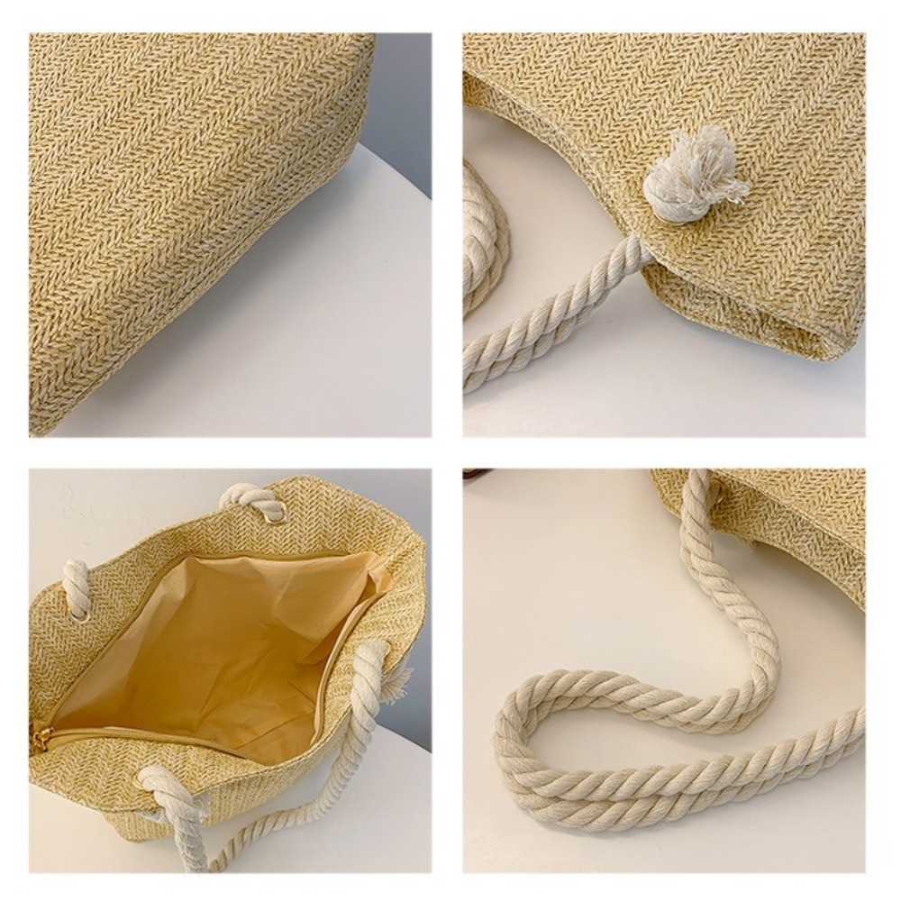 Nieuwe zomer strandtas grote c - Women'S Raffia Bags recensie en prijs