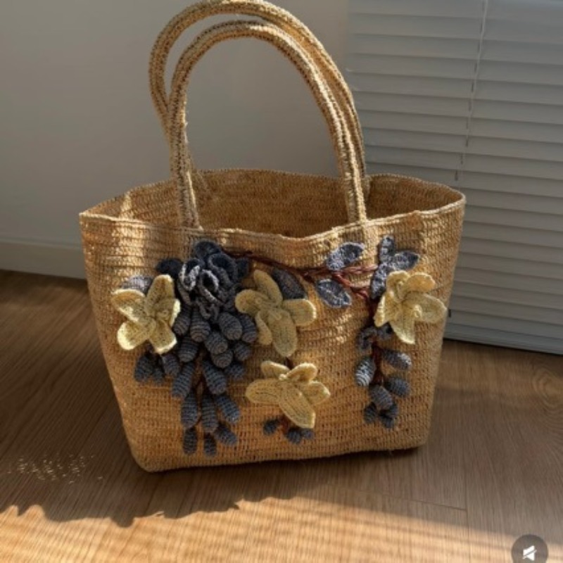 Nieuwe handgemaakte raffia 3D  - Women'S Raffia Bags recensie en prijs