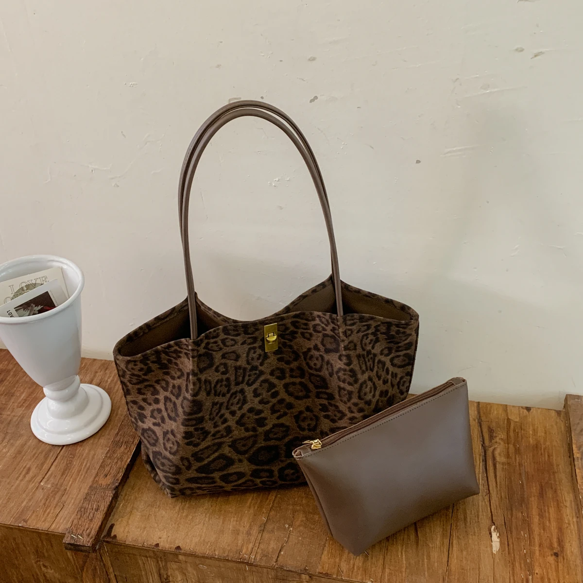 Retro handtas van suède met lu - Women'S Bags Handbags recensie en prijs